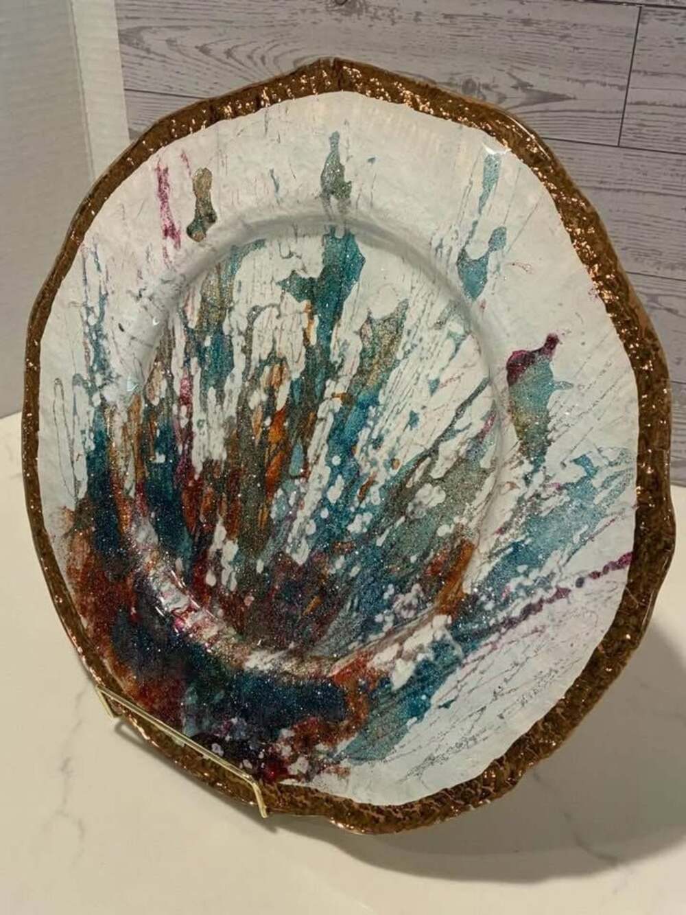 VTG ITALIAN GLACIER PLATE…Hand painted